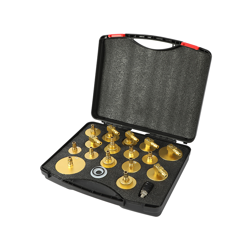 AUTOOL 17-piece brake fluid changer adapters packing list with carrying case