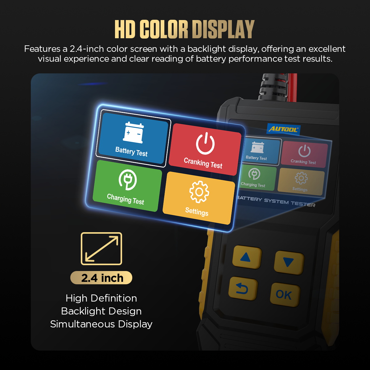 AUTOOL BT360 2.4 inch color display with backlight