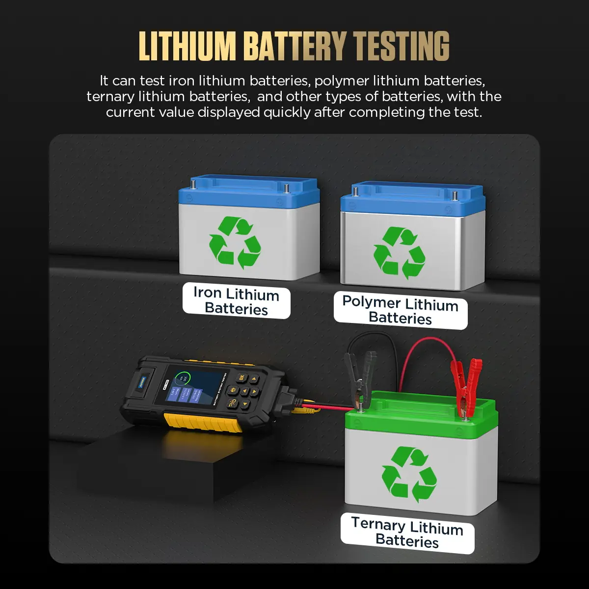 AUTOOL BT960 lithium battery testing function image