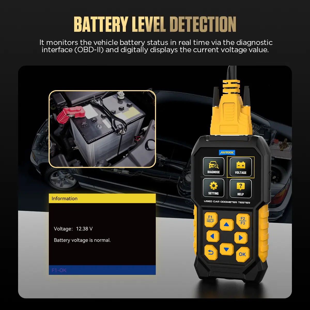AUTOOL CS310 battery level detection