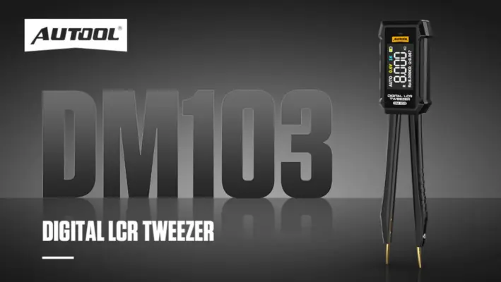 AUTOOL DM103 digital LCR tweezer release guide image