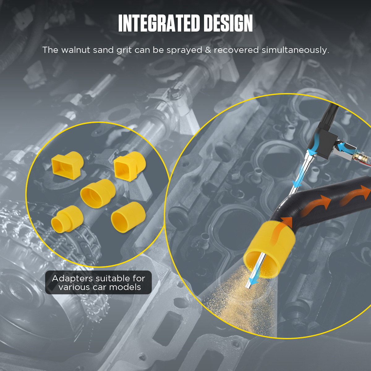AUTOOL HTS678 integrated design for simultaneous walnut sand spraying and recovery