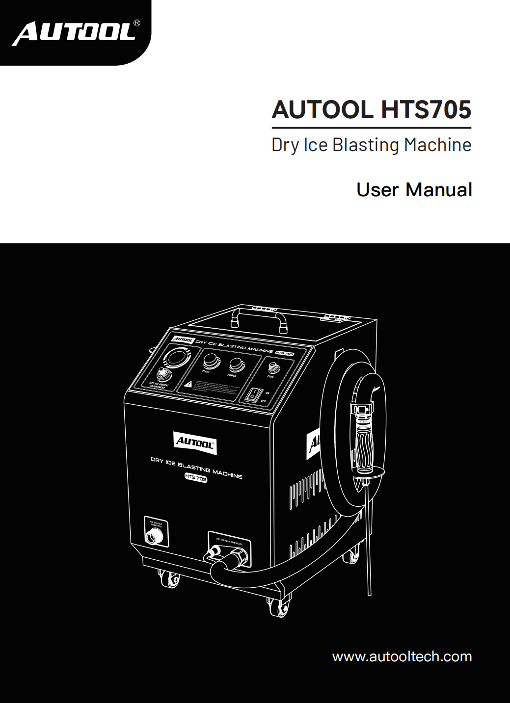AUTOOL HTS705 dry ice blasting machine user manual preview