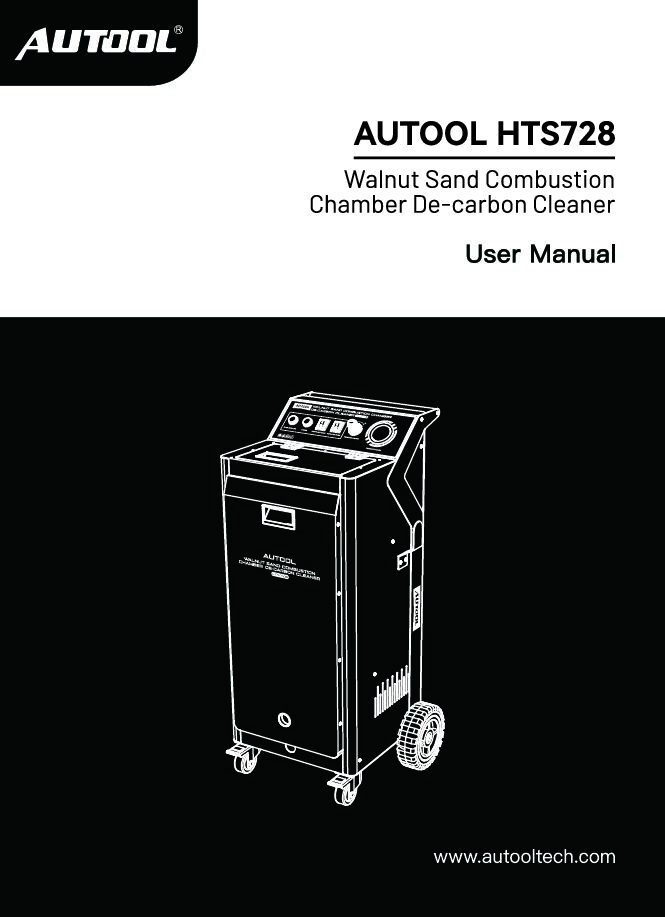 AUTOOL HTS728 walnut blaster user manual preview