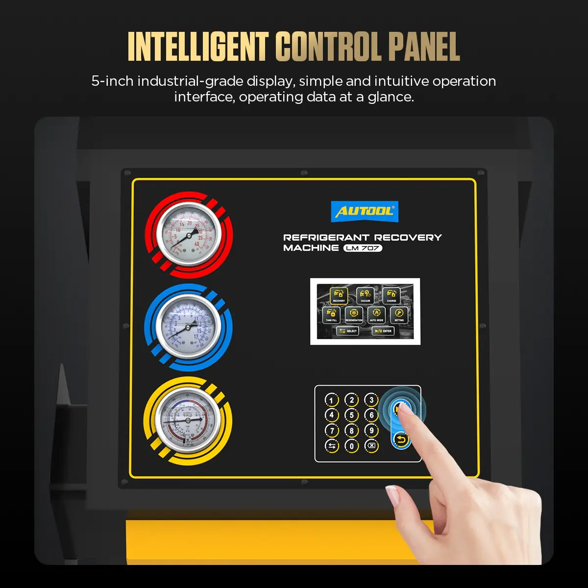 AUTOOL LM707 5-inch intelligent control panel and gauges