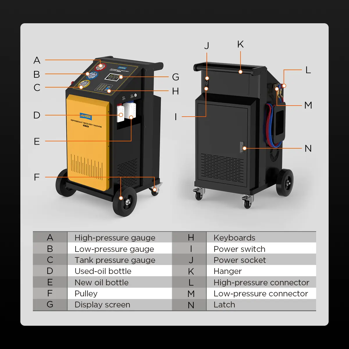 AUTOOL LM707 product structure diagram