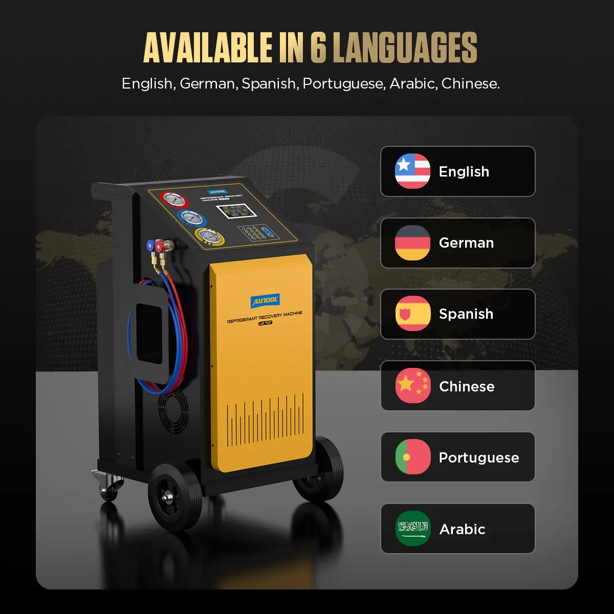 AUTOOL LM707 six language interface support