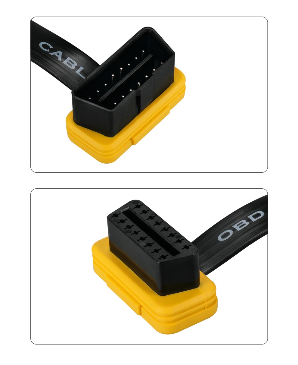 AUTOOL OBD2 extension cable flat wire and connector feature image