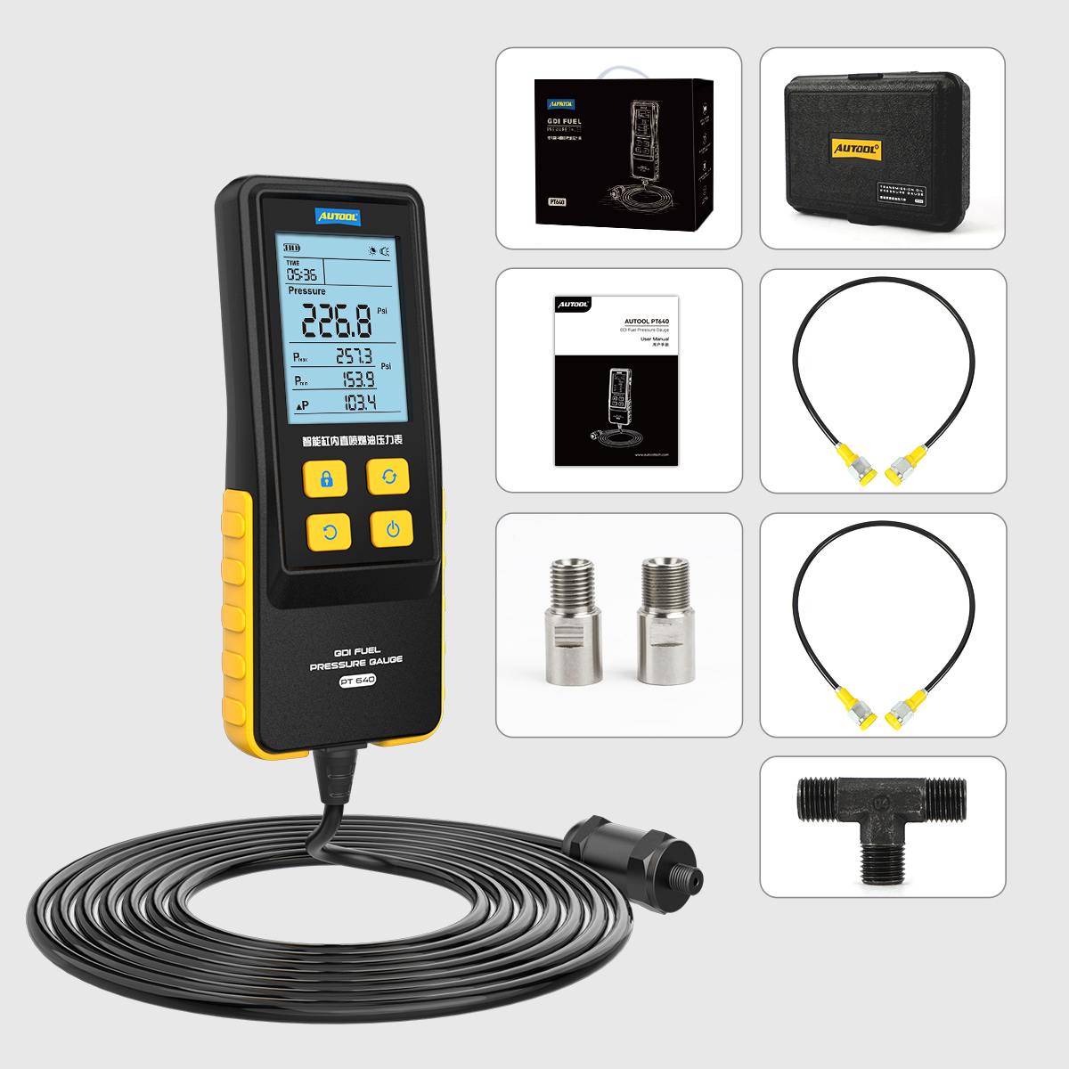 AUTOOL PT640 packing list and accessories