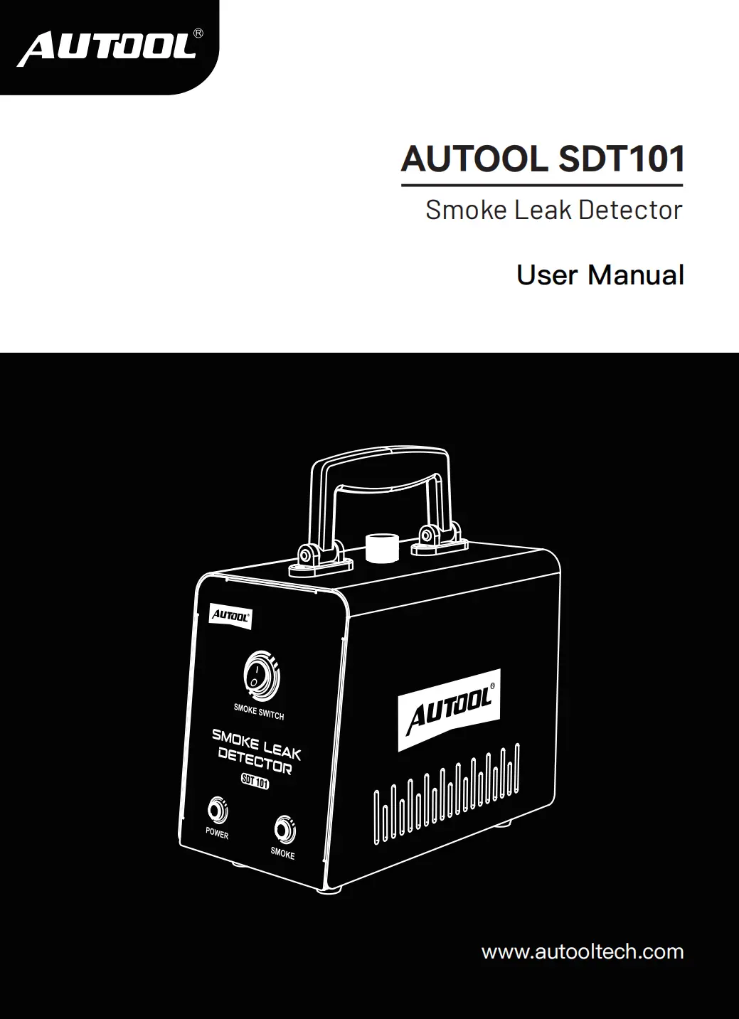 AUTOOL SDT101 smoke leak detector user manual preview
