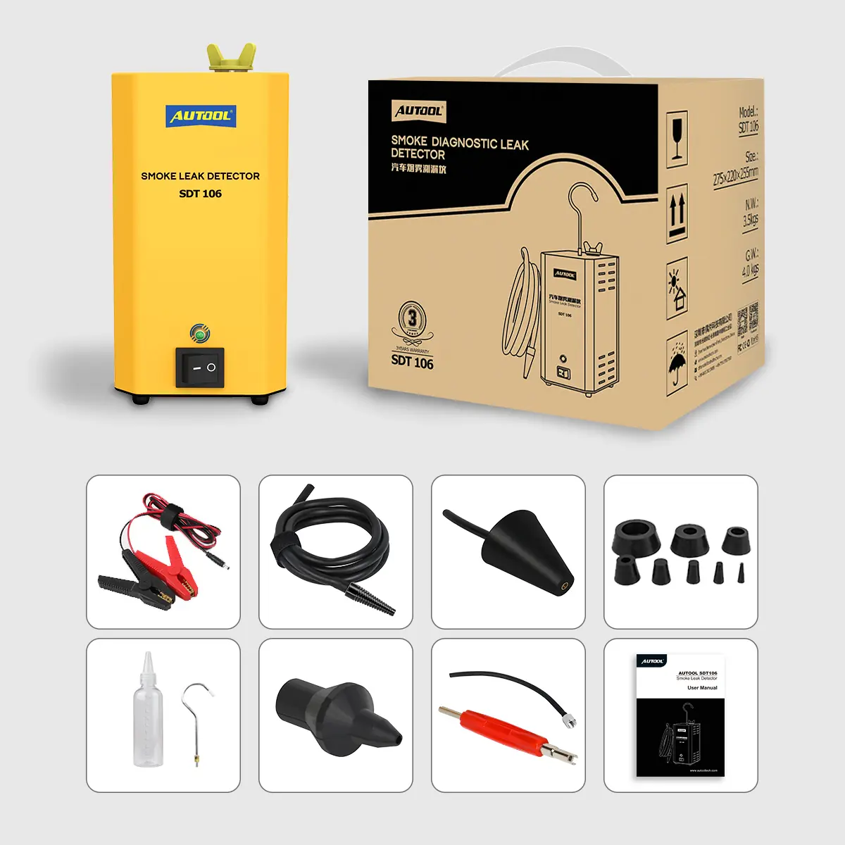AUTOOL SDT106 packing list and package contents