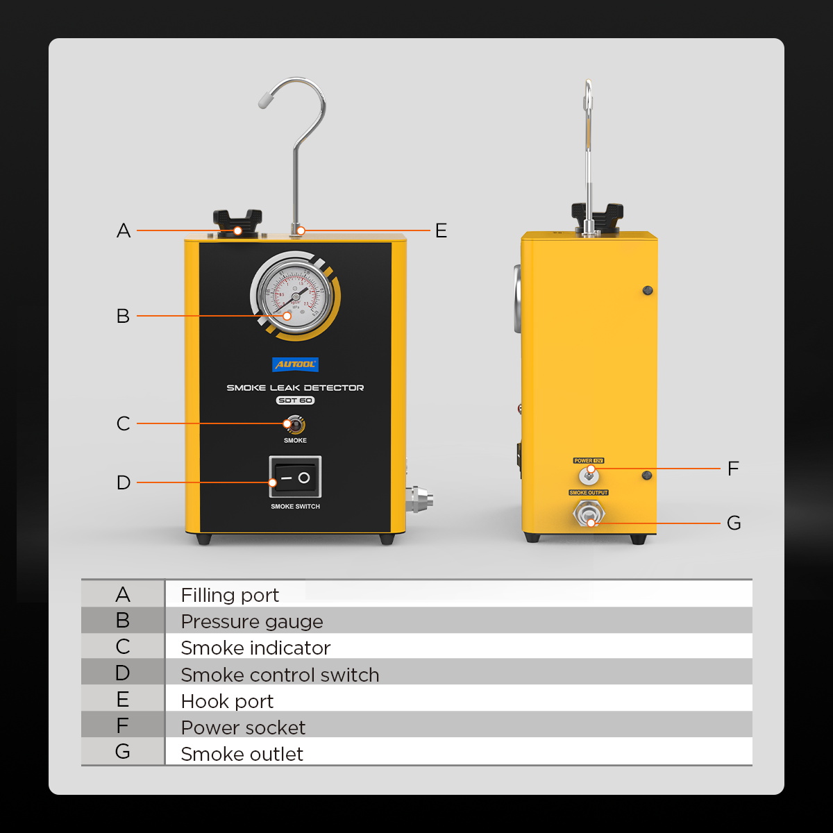 AUTOOL SDT60 component introduction