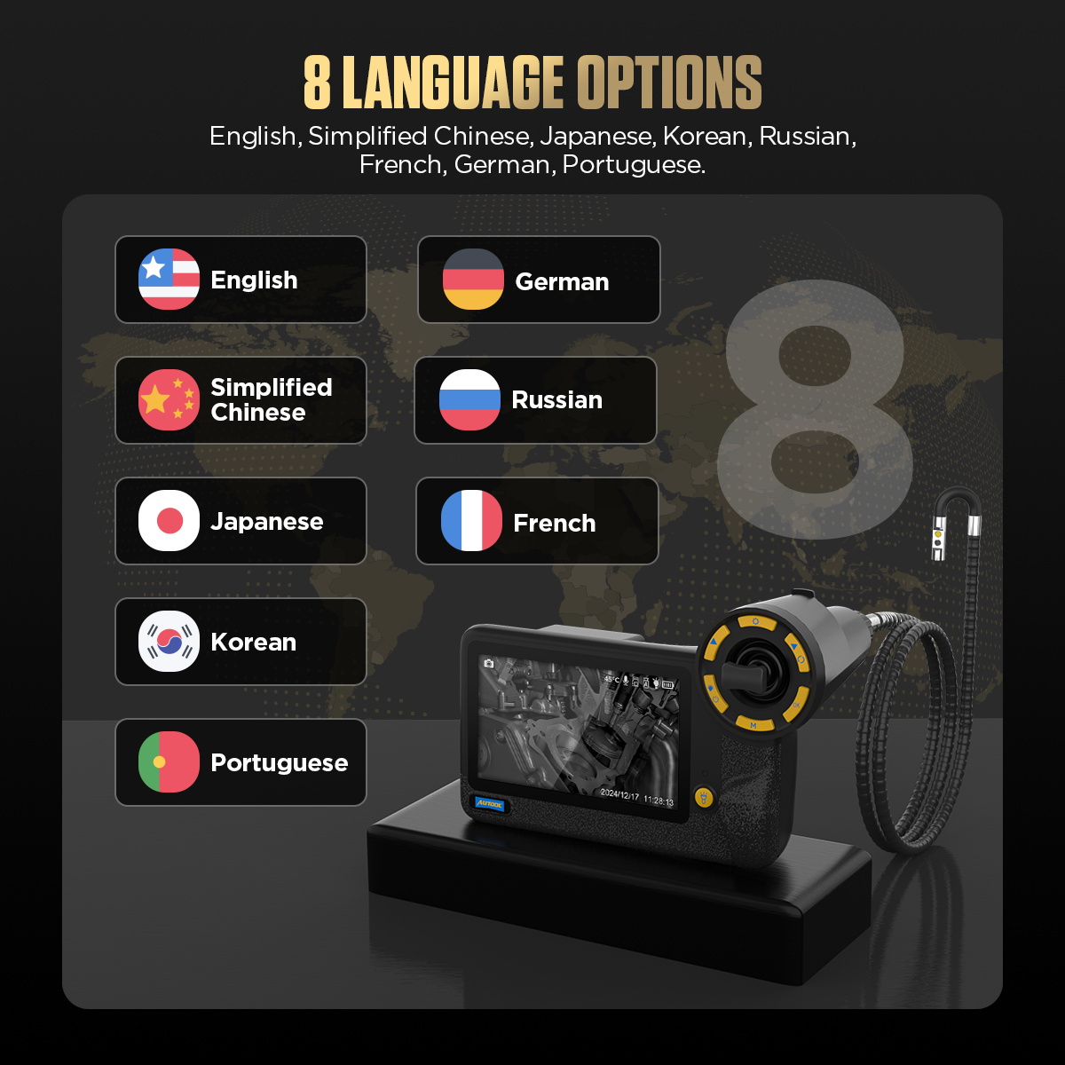 AUTOOL SVB403 eight languages selection image