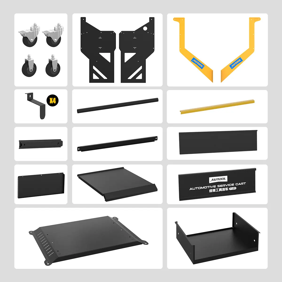 AUTOOL T21 packing list and exploded parts image