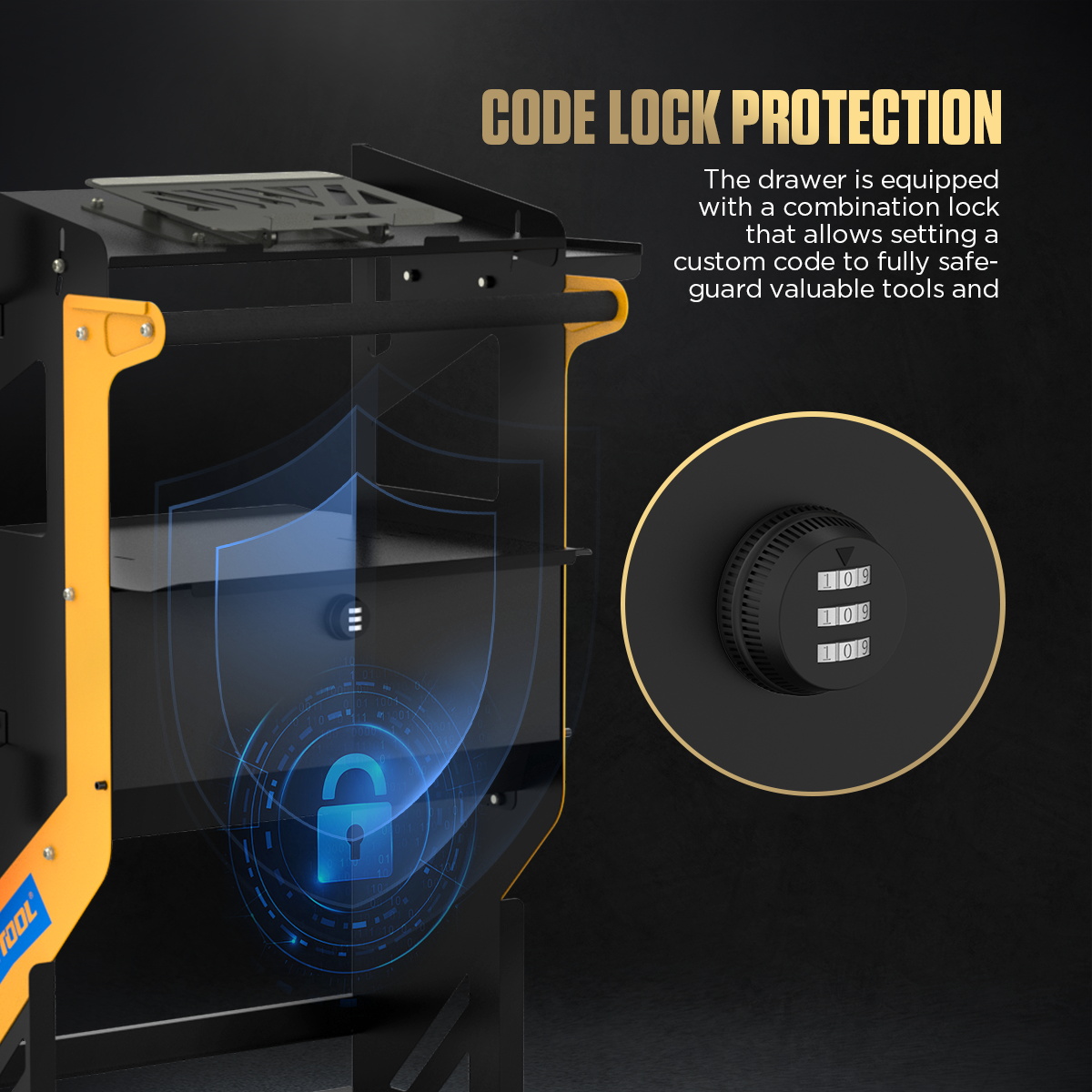 AUTOOL T23 code lock drawer protection for valuable tools
