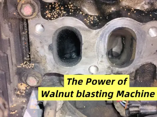 Walnut blasting machine removing engine carbon buildup guide image