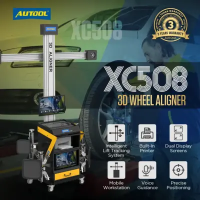 AUTOOL XC508 3D wheel aligner guide image