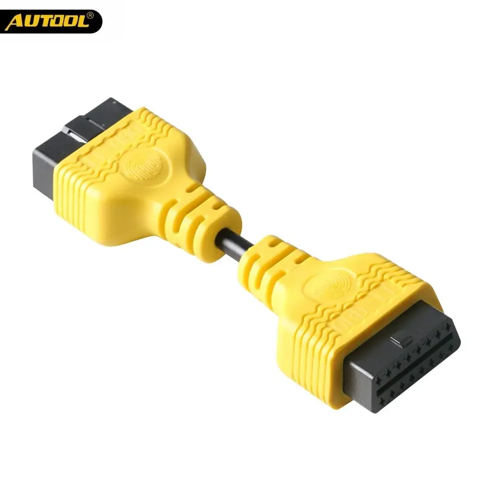 AUTOOL yellow OBD2 16-pin extension cable main product image