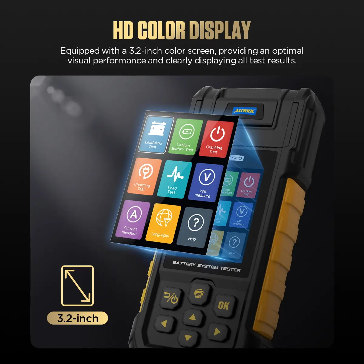 AUTOOL BT960 3.2-inch HD color display image