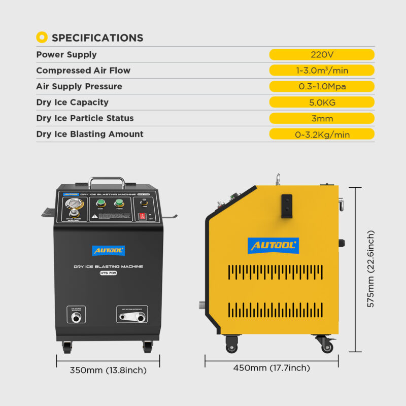 AUTOOL HTS705 dry ice blasting machine specifications image