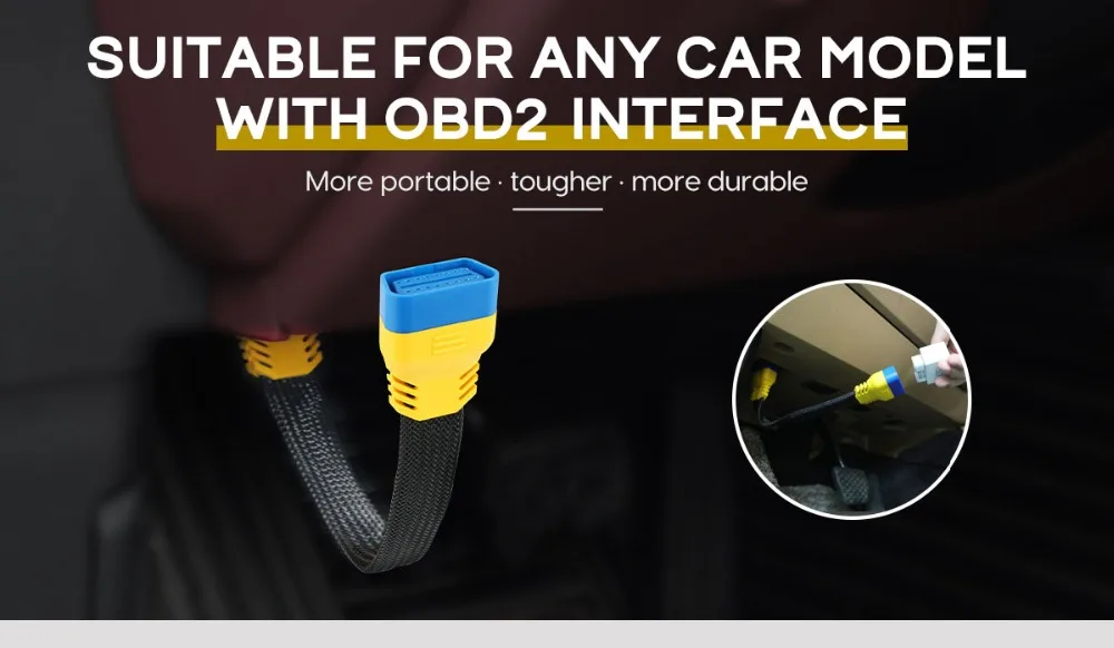 AUTOOL OBD2 extension cable suitable for vehicles with OBD2 interface