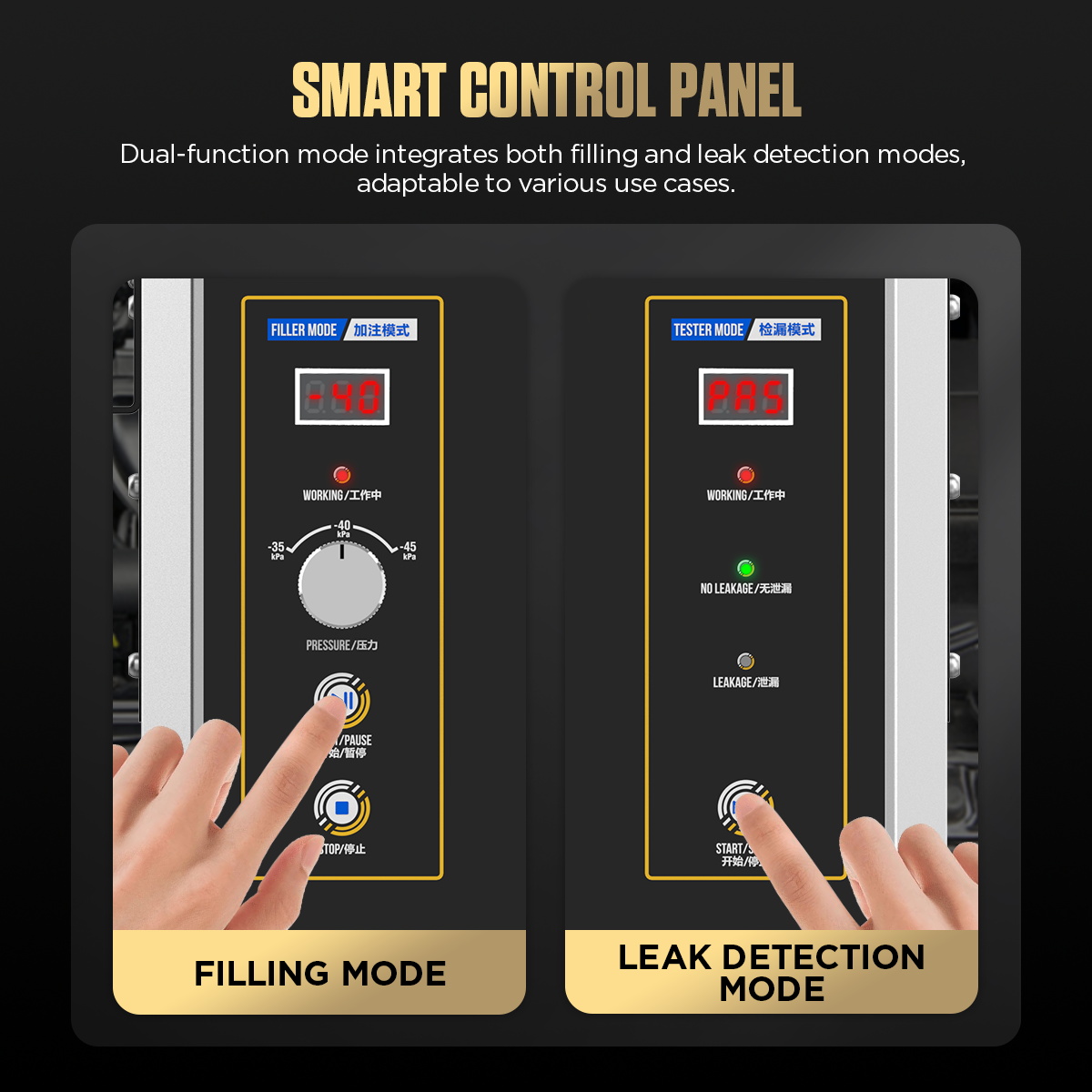 AUTOOL SC301 smart control panel with filling mode and leak detection mode