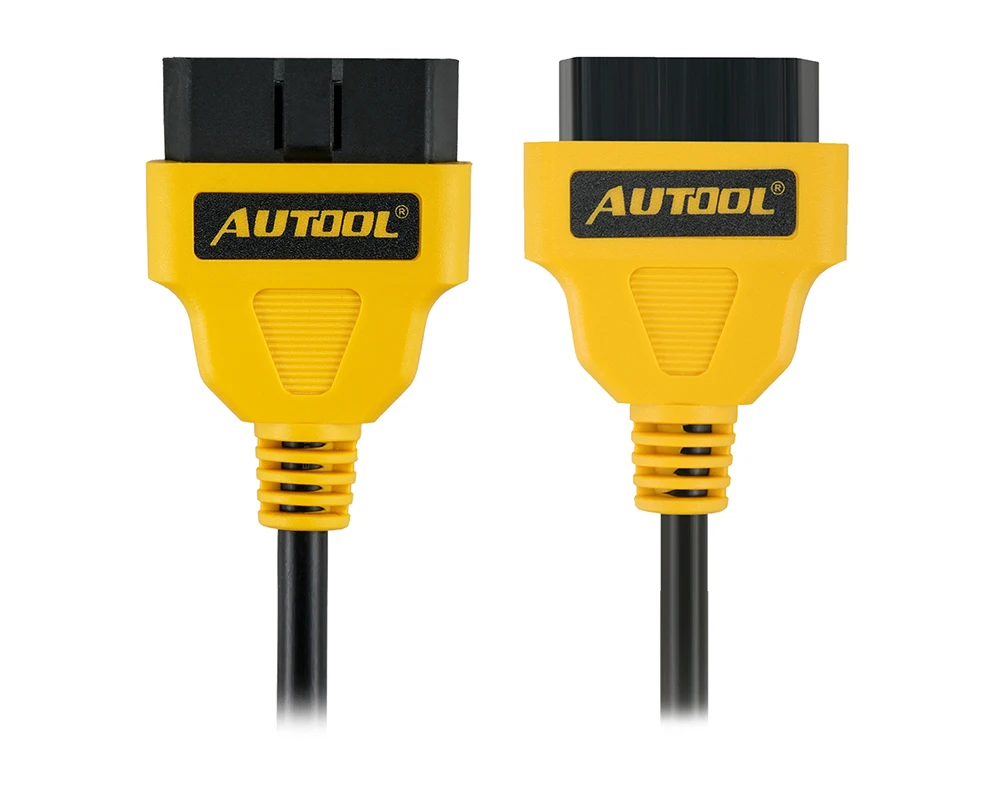 AUTOOL OBD2 extension cable connector and flexible cable detail