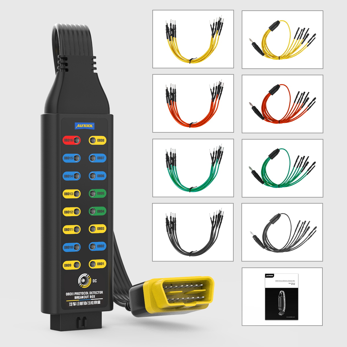 AUTOOL OBD2 Protocol Detector Basic Version packing list and accessories