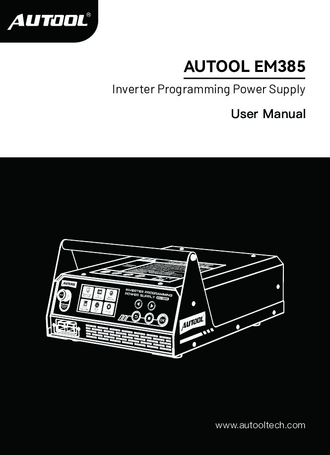AUTOOL EM385 manual preview image