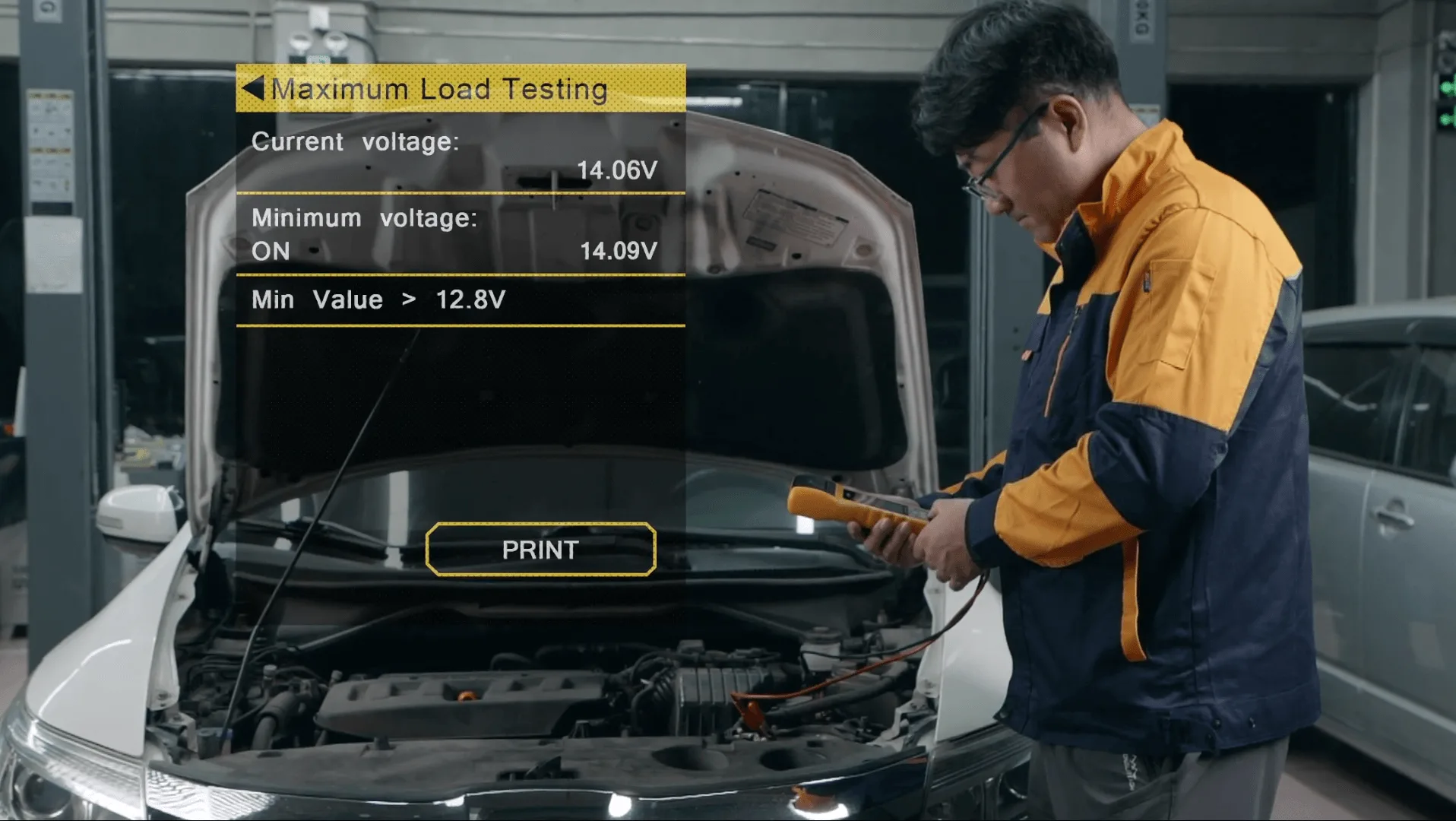 AUTOOL BT760 maximum load test screen