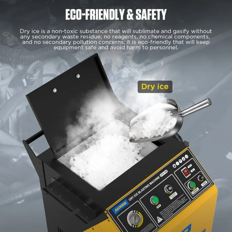 Dry ice blasting environmental cleaning example