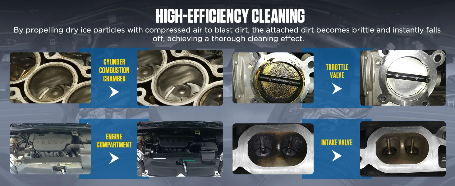 AUTOOL HTS709 dry ice blaster for automotive carbon cleaning