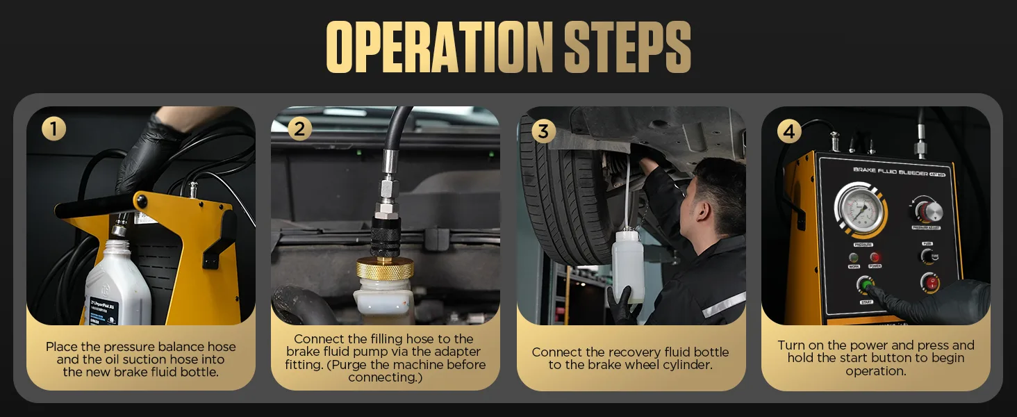 AUTOOL brake fluid exchange operation steps
